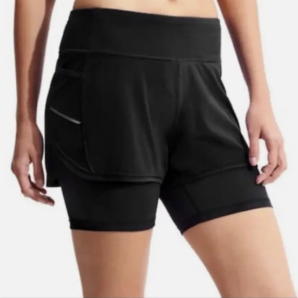 Athleta Ready Set Go 2 in 1 Athletic Running Shorts